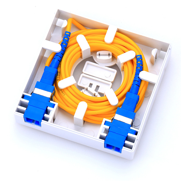 FTTH Fiber Faceplate Wall Mount SC LC Port with patch cord - Free Sample