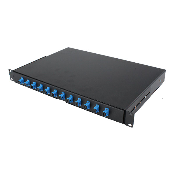 1U Rack Mount Fiber Optic Patch Panel Cabling Solution